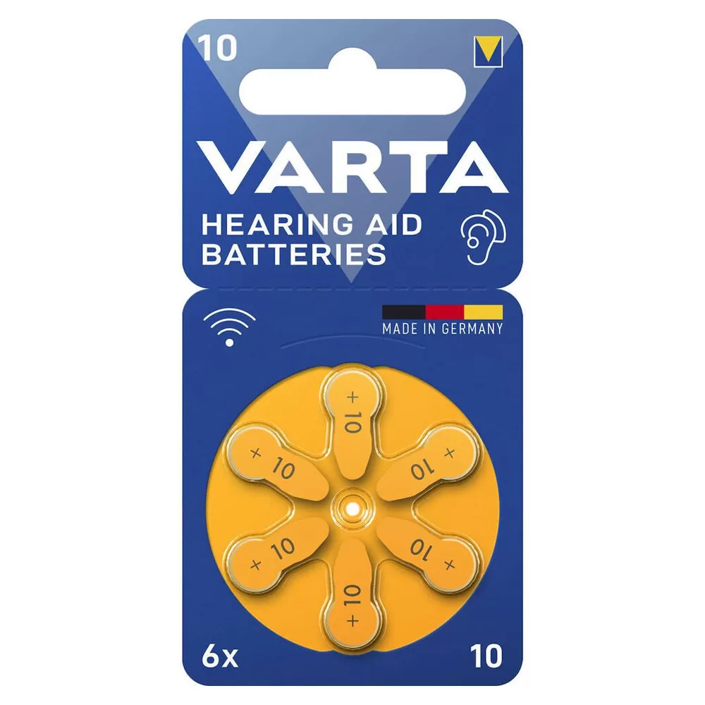 VARTA ΜΠΑΤΑΡΙΕΣ ΑΚΟΥΣΤΙΚΩΝ ΒΑΡΗΚΟΪΑΣ SIZE 10/PR70/ZA10/PR10 1.45V mAh 6/BLISTER