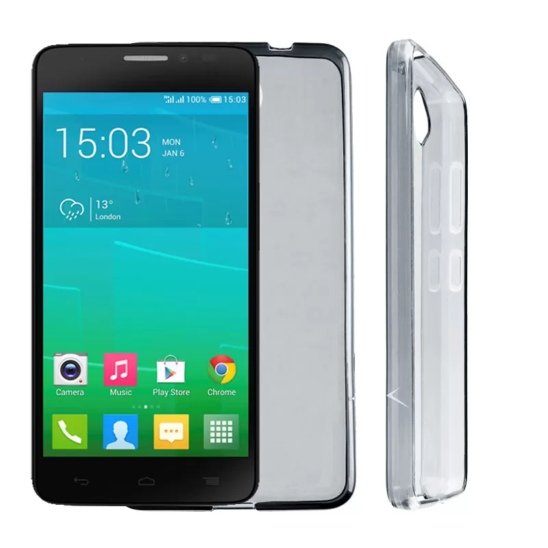 VOLTE-TEL SLIMCOLOR TPU ΘΗΚΗ ALCATEL SLIMCOLOR TPU IDOL X PLUS 6043D ΔΙΑΦΑΝΗ ΓΚΡΙ