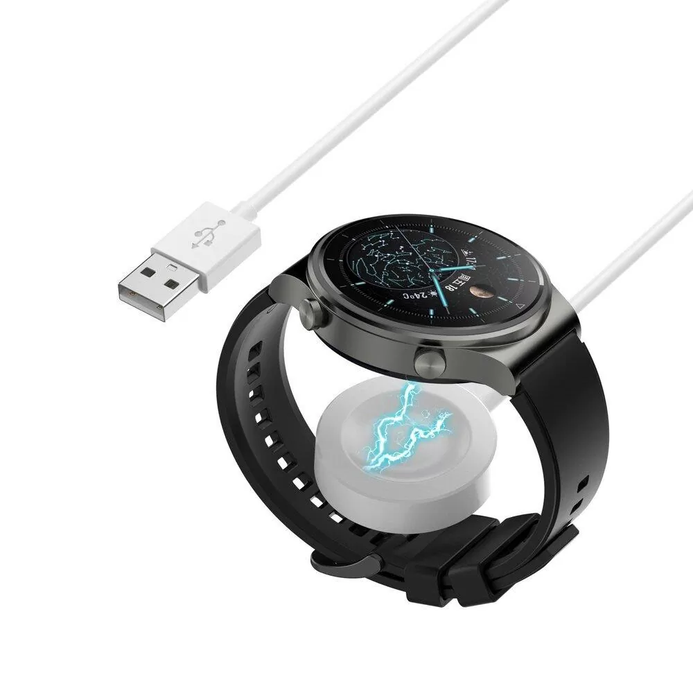 VOLTE-TEL ΑΣΥΡΜΑΤΟΣ ΦΟΡΤΙΣΤΗΣ ΜΕ ΚΑΛΩΔΙΟ USB-A ΓΙΑ HUAWEI WATCH GT/3/4/5/6 RUNNER/WATCH 3/3PRO/ULTIMATE/2 WHITE - Image 3