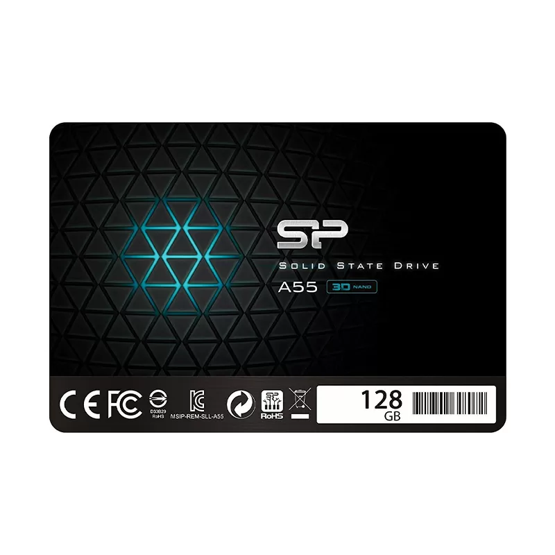 SILICON POWER 2.5" A55 SSD SATA III TCL 3D NAND 128GB 6GB/SEC R/W 460/360MB/s 7mm SLIM DESIGN BLUE