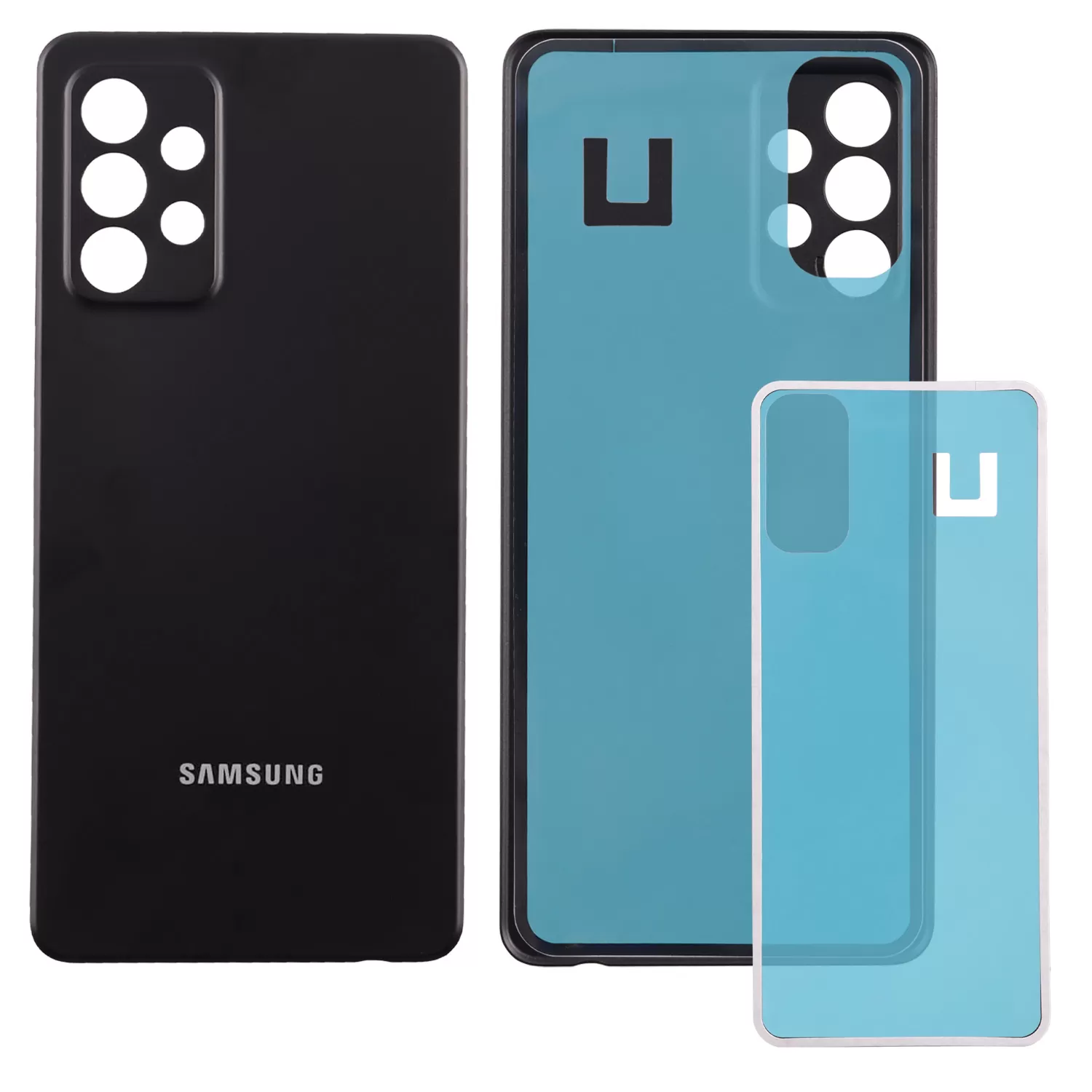SAMSUNG A52s A528 BATTERY COVER + ΦΙΛΜ ΑΔΙΑΒΡΟΧΟΠΟΙΗΣΗΣ BLACK 3P OR