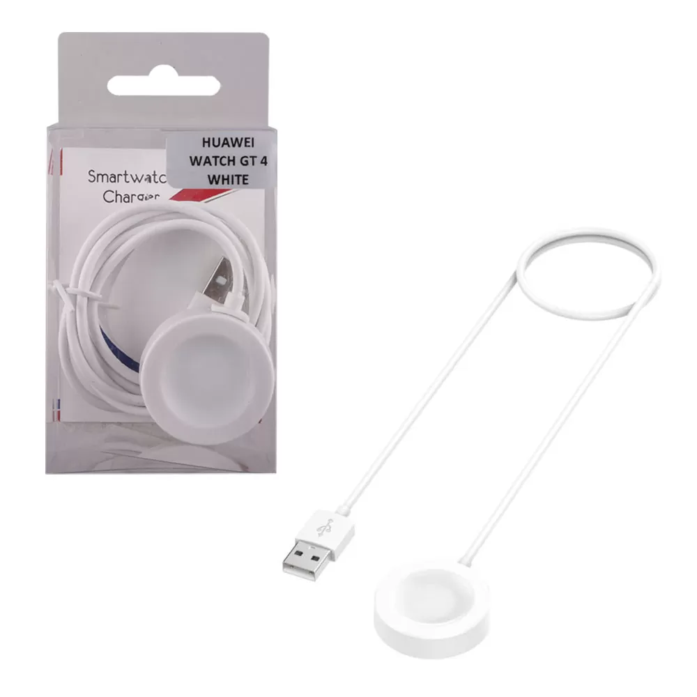 VOLTE-TEL ΑΣΥΡΜΑΤΟΣ ΦΟΡΤΙΣΤΗΣ ΜΕ ΚΑΛΩΔΙΟ USB-A ΓΙΑ HUAWEI WATCH GT/3/4/5/6 RUNNER/WATCH 3/3PRO/ULTIMATE/2 WHITE