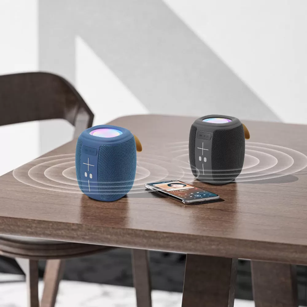 AKAI ABTS-V5 ΦΟΡΗΤΟ ΜΙΝΙ ΗΧΕΙΟ BLUETOOTH ΜΕ USB, SD, FM, AWS, LED 5W, HANDSFREE ΜΑΥΡΟ - Image 5