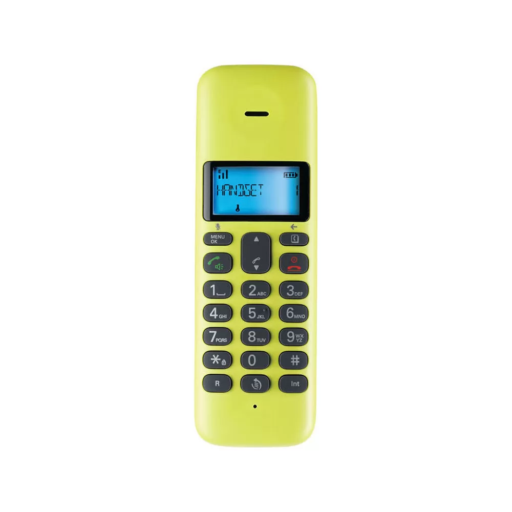 ΑΣΥΡΜΑΤΟ ΤΗΛΕΦΩΝΟ MOTOROLA T301 ΜΕ ΑΝΟΙΧΤΗ ΑΚΡΟΑΣΗ LEMON/GREY GR - Image 5