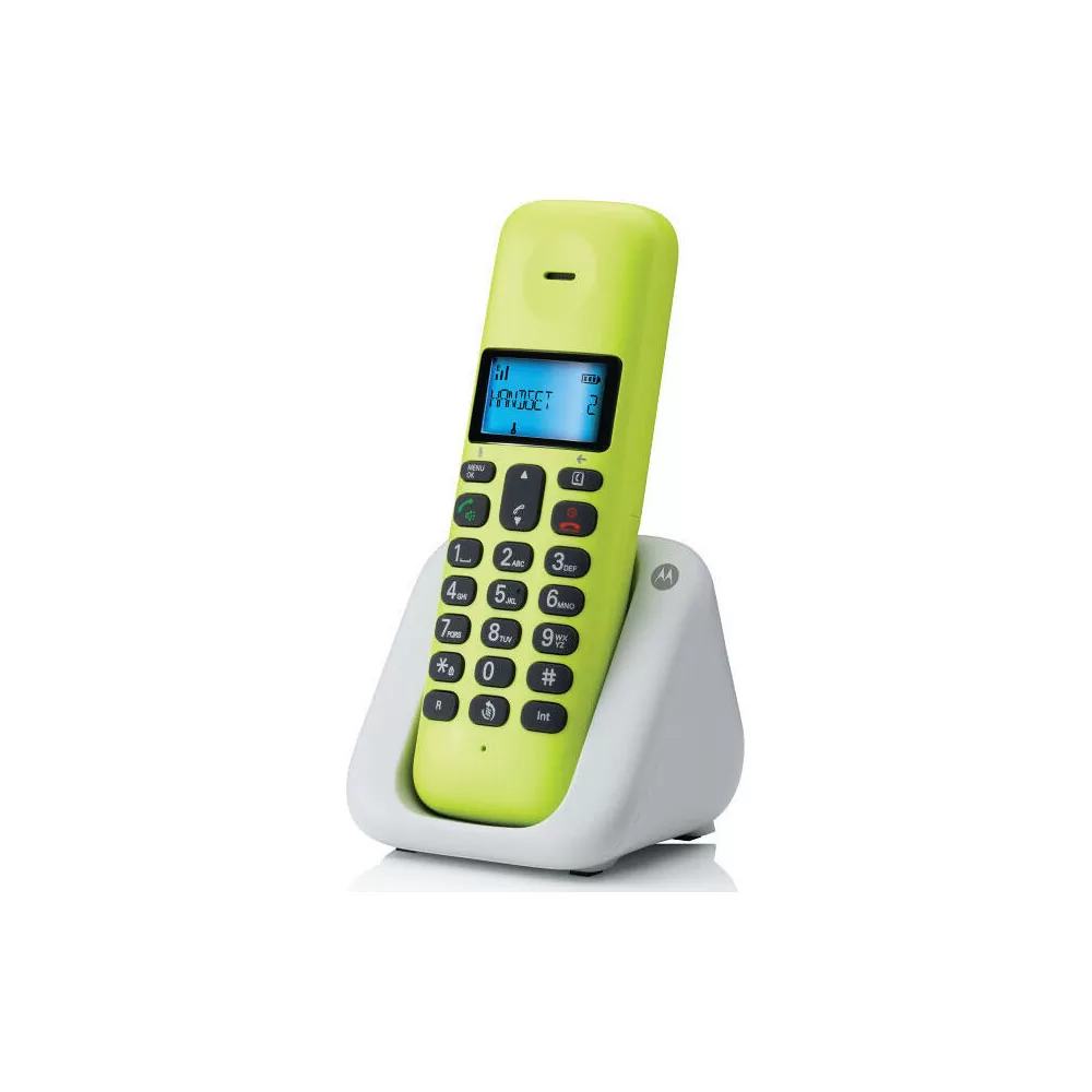 ΑΣΥΡΜΑΤΟ ΤΗΛΕΦΩΝΟ MOTOROLA T301 ΜΕ ΑΝΟΙΧΤΗ ΑΚΡΟΑΣΗ LEMON/GREY GR - Image 6
