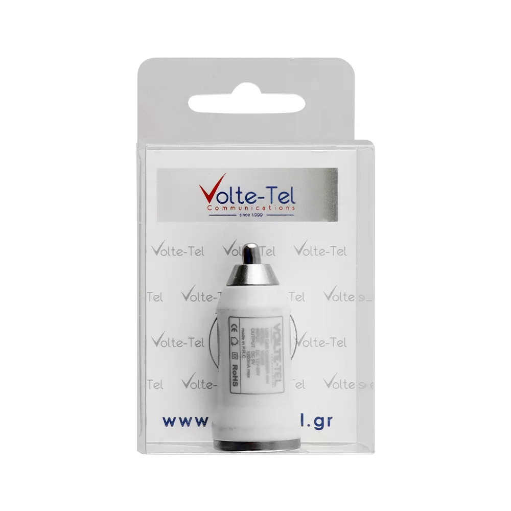 VOLTE-TEL USB ΦΟΡΤΙΣΤΗΣ ΑΥΤΟΚΙΝΗΤΟΥ mini VCU09 1200mA 6W WHITE - Image 4