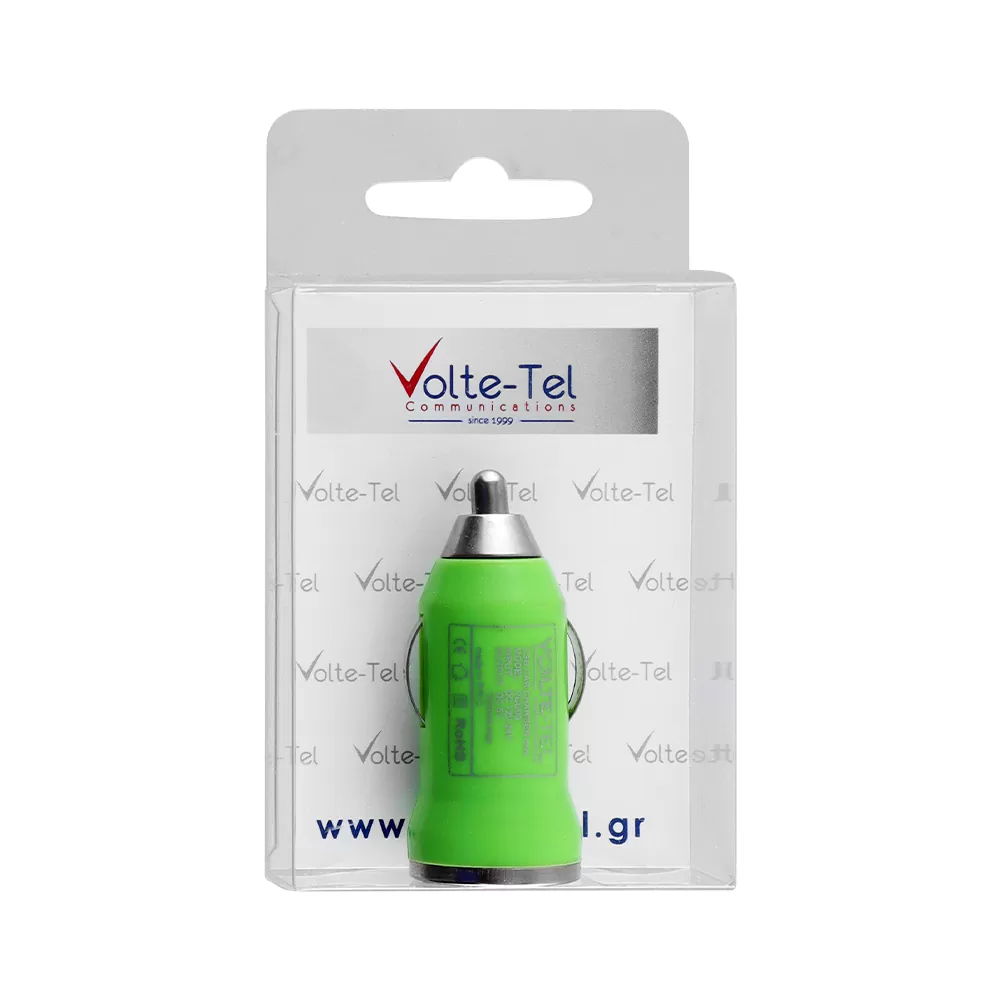VOLTE-TEL USB ΦΟΡΤΙΣΤΗΣ ΑΥΤΟΚΙΝΗΤΟΥ mini VCU09 1200mA 6W GREEN - Image 4