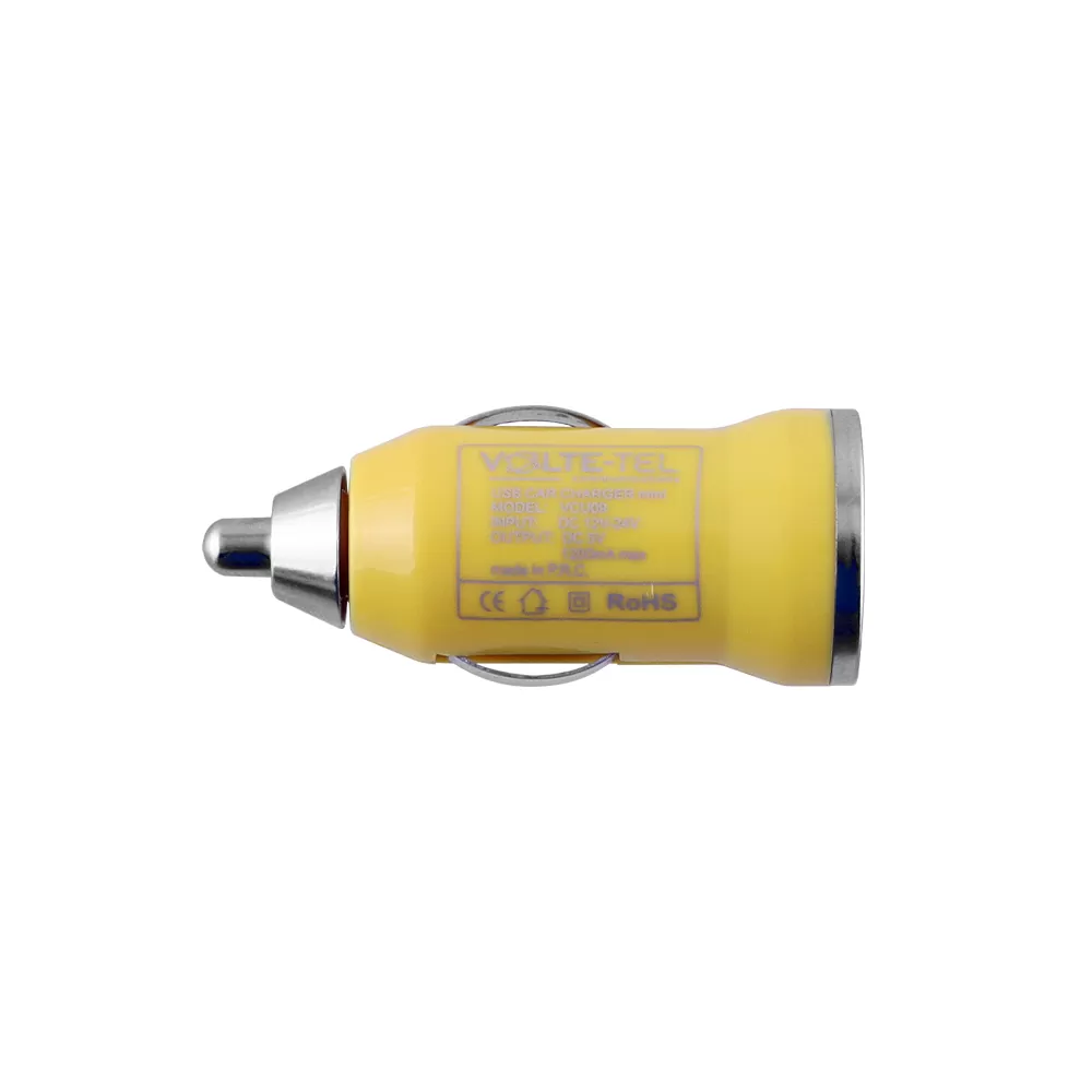 VOLTE-TEL USB ΦΟΡΤΙΣΤΗΣ ΑΥΤΟΚΙΝΗΤΟΥ mini VCU09 1200mA 6W YELLOW - Image 2