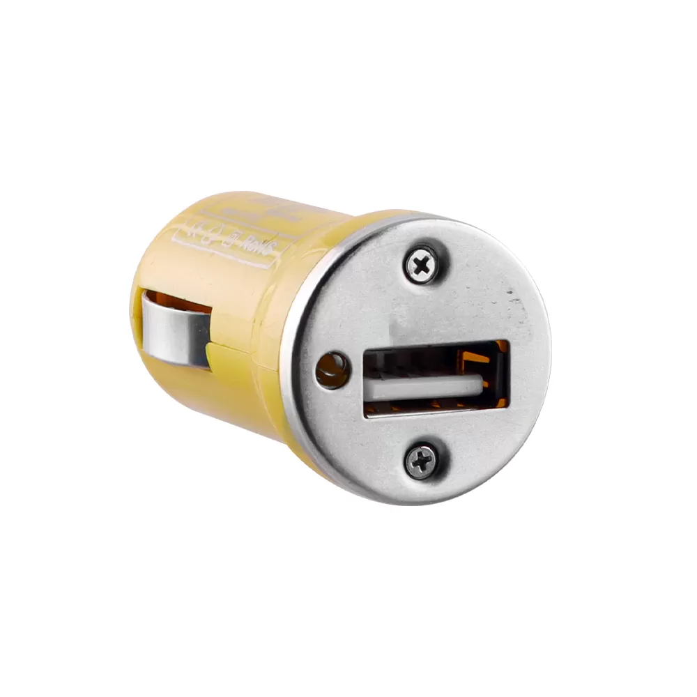VOLTE-TEL USB ΦΟΡΤΙΣΤΗΣ ΑΥΤΟΚΙΝΗΤΟΥ mini VCU09 1200mA 6W YELLOW - Image 3