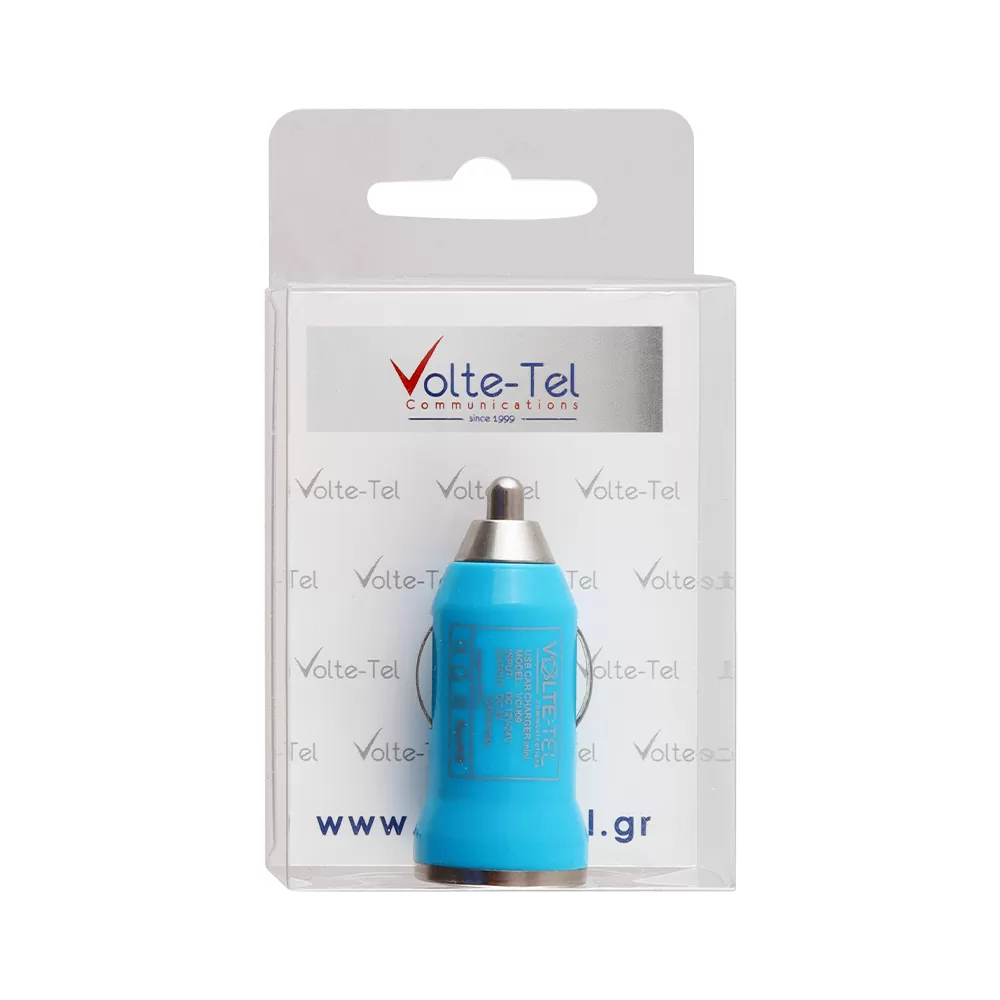 VOLTE-TEL USB ΦΟΡΤΙΣΤΗΣ ΑΥΤΟΚΙΝΗΤΟΥ mini VCU09 1200mA 6W BLUE - Image 4