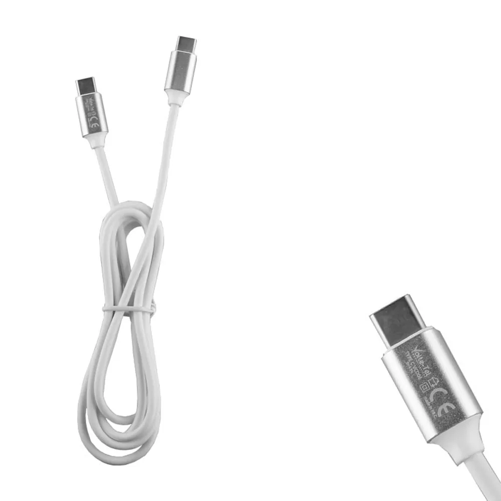 VOLTE-TEL USB-C TYPE C->TYPE C ALUMINIUM 3.5A ΦΟΡΤΙΣΗΣ-DATA 1.2m VCD06 WHITE - Image 3