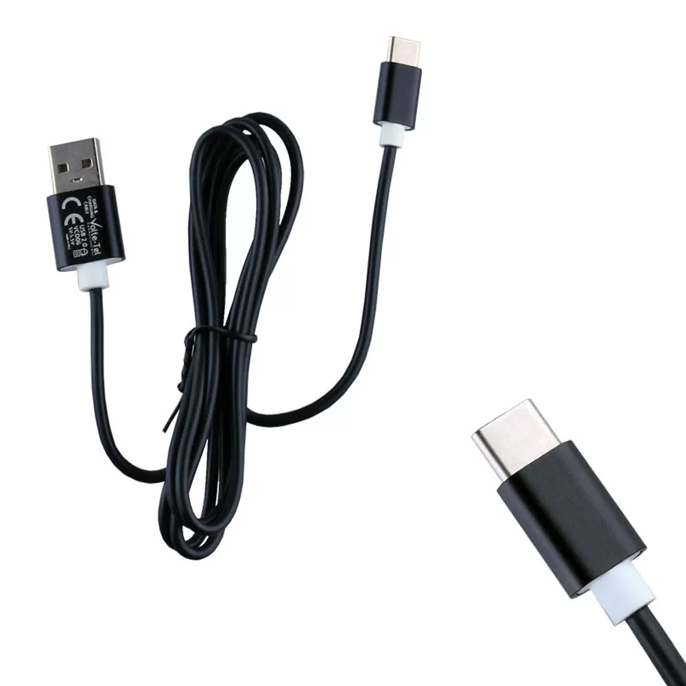 VOLTE-TEL TYPE C->USB 2.0 ALUMINIUM 2.5A ΦΟΡΤΙΣΗΣ-DATA 1.2m VCD06 BLACK - Image 3