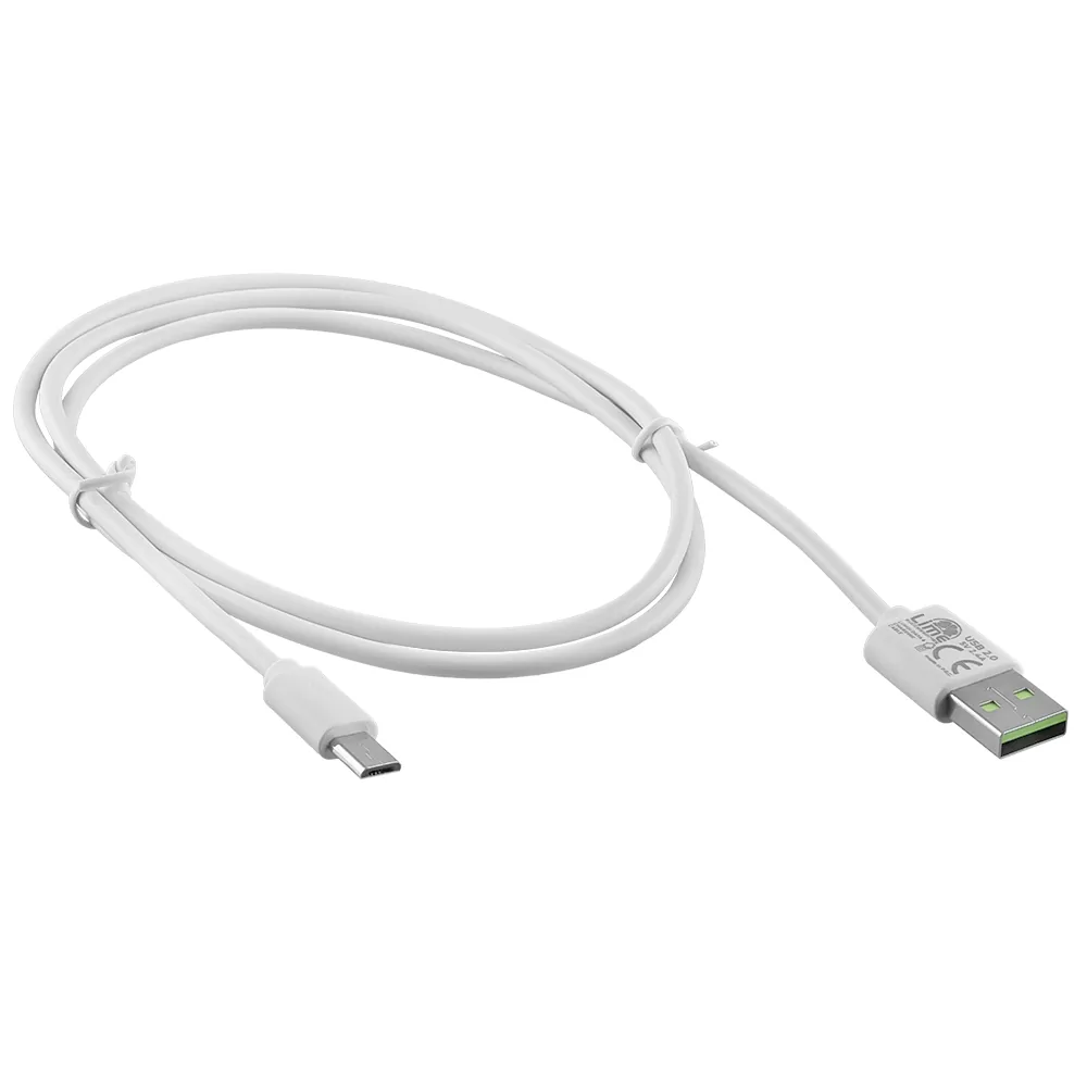 LIME MICRO USB DEVICES LONG TO USB 2.4A ΦΟΡΤΙΣΗΣ-DATA 1m LUM01 WHITE - Image 2