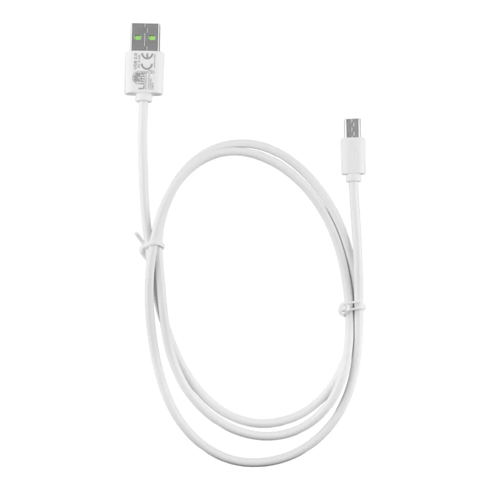 LIME MICRO USB DEVICES LONG TO USB 2.4A ΦΟΡΤΙΣΗΣ-DATA 1m LUM01 WHITE - Image 3