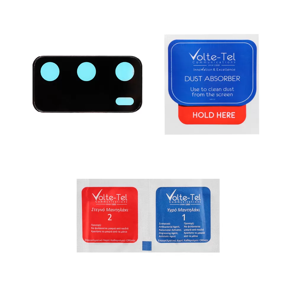 VOLTE-TEL CAMERA GLASS COVER HUAWEI P40 6.1in 9H 0.30MM TITANIUM WITH FRAME BLACK - Image 4