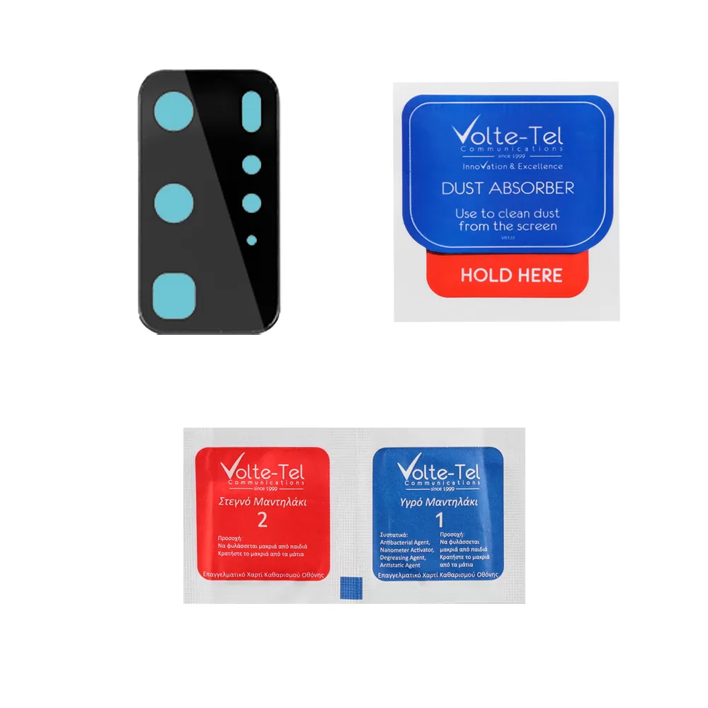VOLTE-TEL CAMERA GLASS COVER HUAWEI P40 PRO 6.58in 9H 0.30MM TITANIUM WITH FRAME BLACK - Image 4
