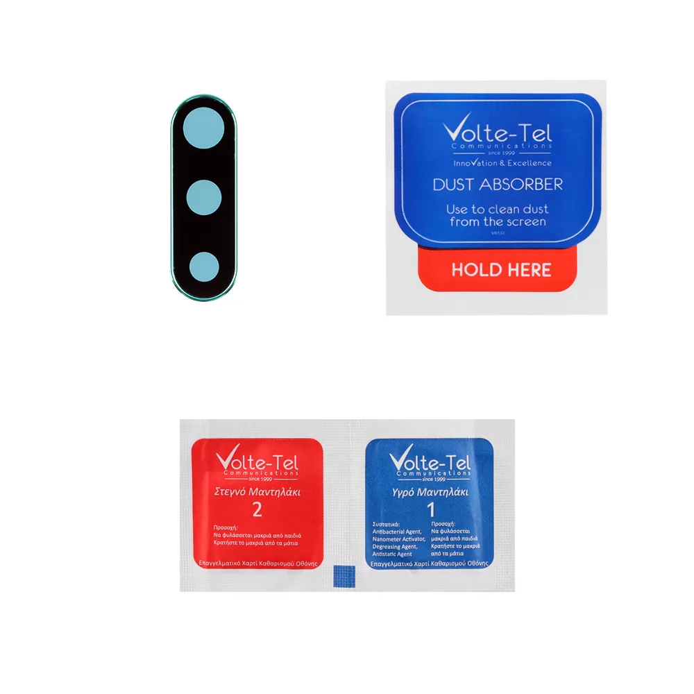 VOLTE-TEL CAMERA GLASS COVER SAMSUNG NOTE 10 N970 6.3in 9H 0.30MM TITANIUM WITH FRAME GREEN - Image 4