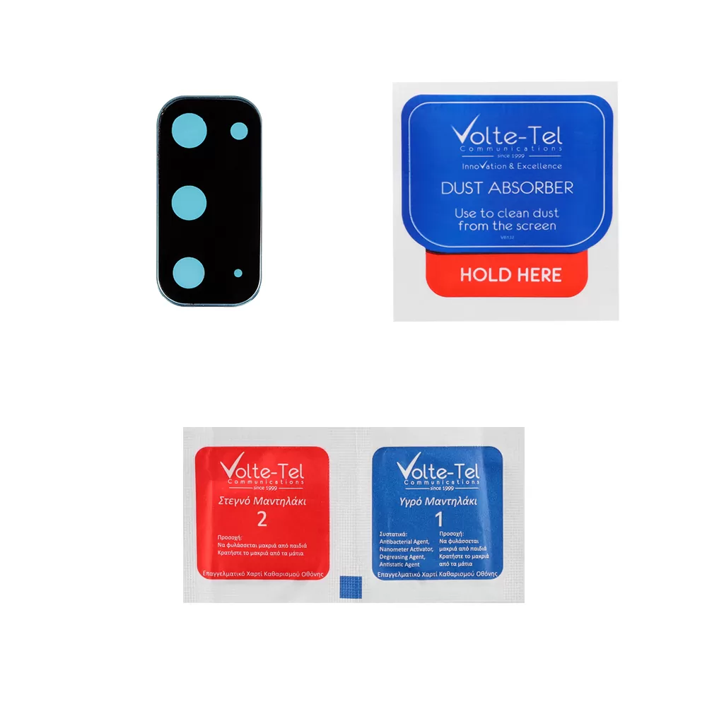 VOLTE-TEL CAMERA GLASS COVER SAMSUNG S20 G980 6.2in 9H 0.30MM TITANIUM WITH FRAME BLUE - Image 4