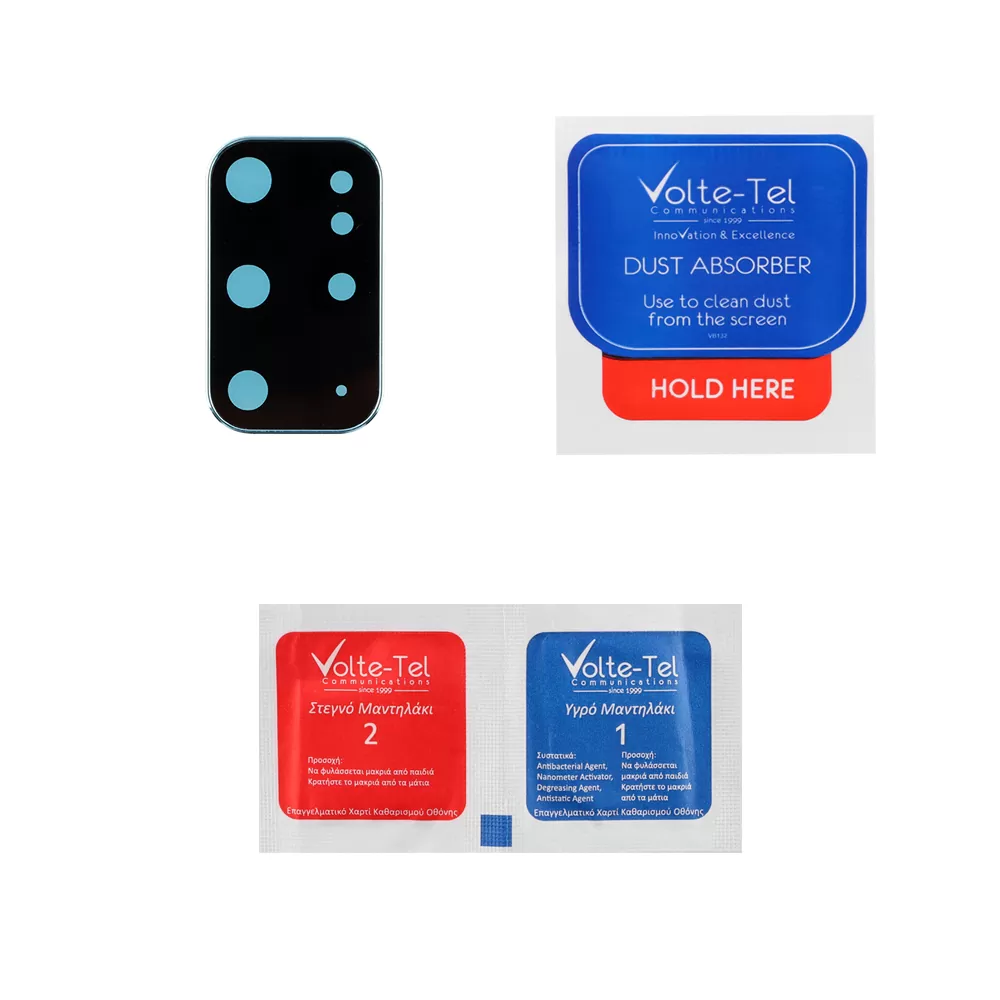 VOLTE-TEL CAMERA GLASS COVER SAMSUNG S20 PLUS G985 6.7in 9H 0.30MM TITANIUM WITH FRAME BLUE - Image 4