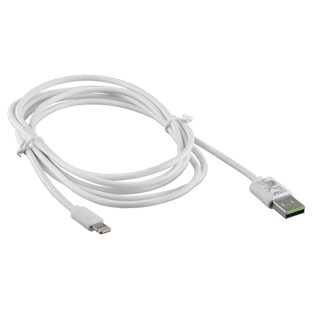 LIME LIGHTNING LONG TO USB 2.4A ΦΟΡΤΙΣΗΣ-DATA 2m LUL02 WHITE - Image 2