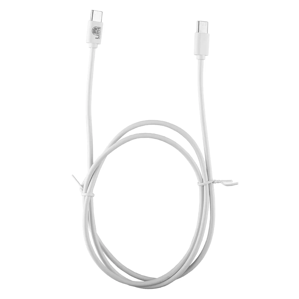 LIME USB-C TYPE C TO USB-C TYPE C LONG 4.0A ΦΟΡΤΙΣΗΣ-DATA 1m LCC01 68W WHITE - Image 2