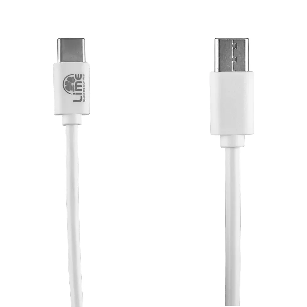 LIME USB-C TYPE C TO USB-C TYPE C LONG 4.0A ΦΟΡΤΙΣΗΣ-DATA 1m LCC01 68W WHITE - Image 3