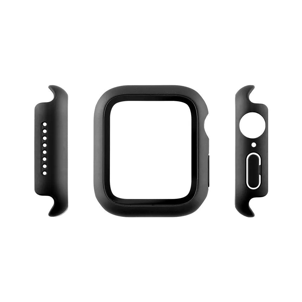 VOLTE-TEL PC EDGE COVER TEMPERED GLASS APPLE WATCH 44mm 1.78in 9H 0.30mm WITH KEY 3D FULL GLUE FULL COVER BLACK - Image 2