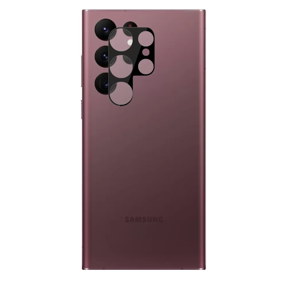 VOLTE-TEL CAMERA GLASS SAMSUNG S22 ULTRA 5G 6.8in 9H 0.25mm 3D CURVED BLACK - Image 2