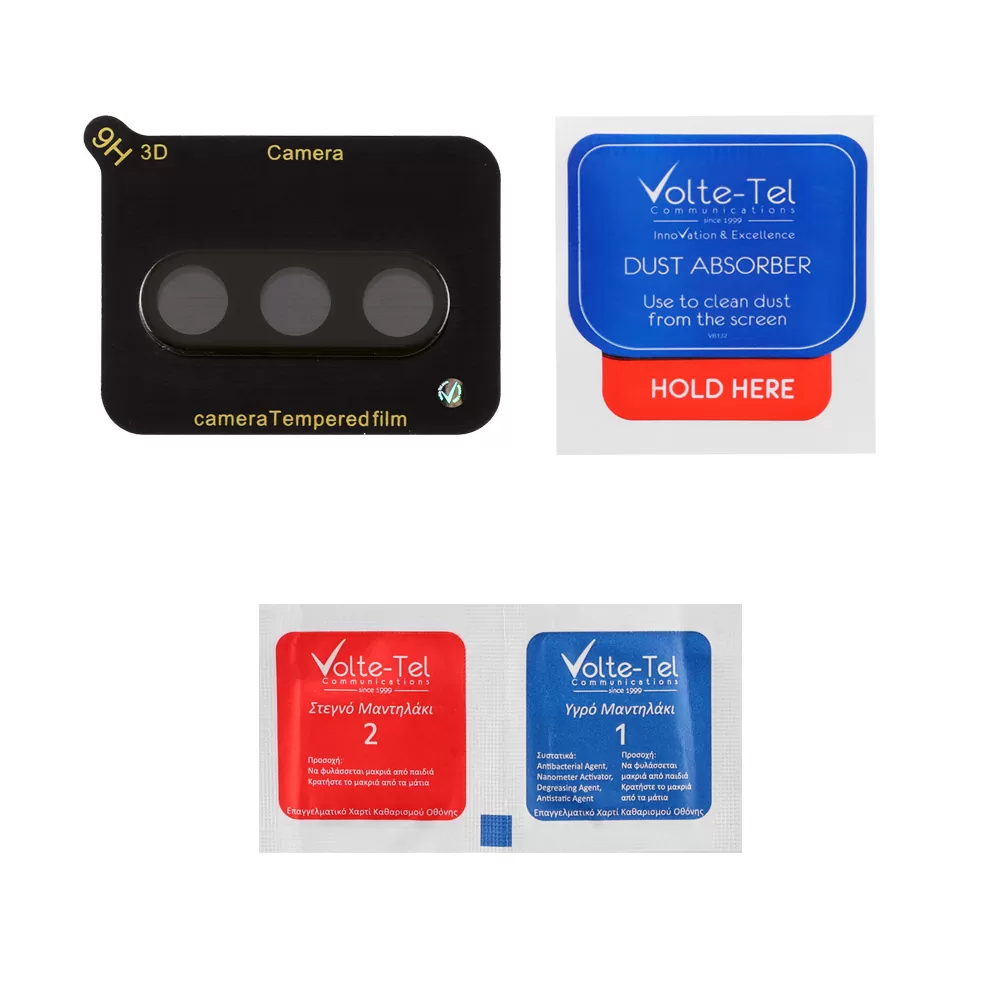 VOLTE-TEL CAMERA GLASS SAMSUNG A13 5G A136U 6.5in 9H 0.25mm 3D CURVED BLACK - Image 4