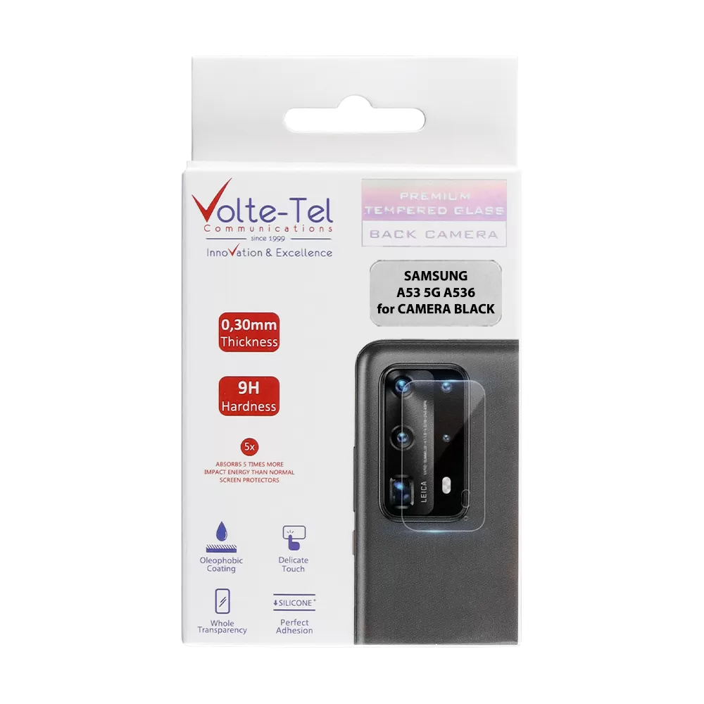 VOLTE-TEL CAMERA GLASS SAMSUNG A53 5G A536 6.5in 9H 0.25mm 3D CURVED BLACK - Image 7