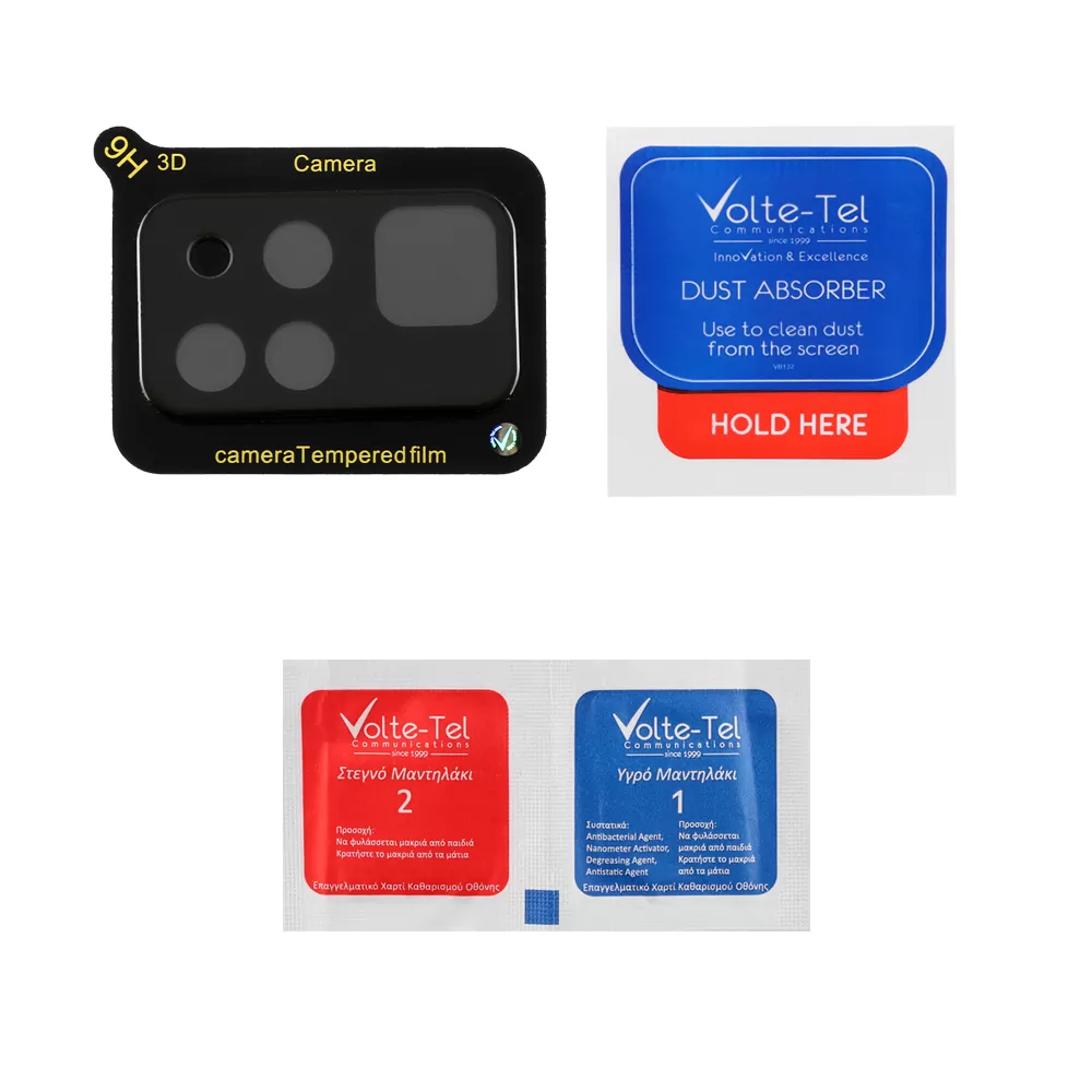 VOLTE-TEL CAMERA GLASS XIAOMI REDMI NOTE 11 PRO+ 6.67in 9H 0.25mm 3D CURVED BLACK - Image 4