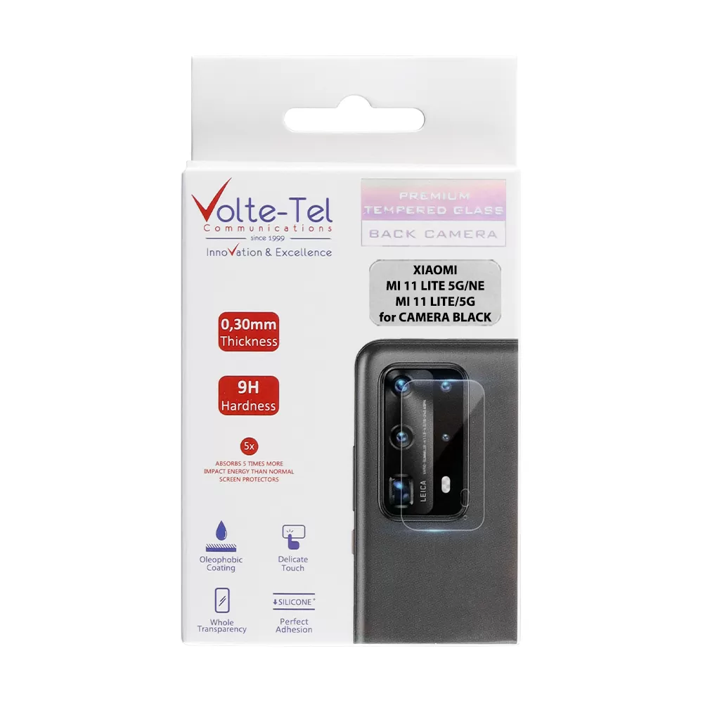 VOLTE-TEL CAMERA GLASS XIAOMI 11 LITE 5G NE/MI 11 LITE/MI 11 LITE 5G 6.55in 9H 0.25mm 3D CURVED BLACK - Image 7