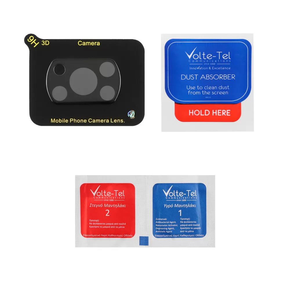 VOLTE-TEL CAMERA GLASS XIAOMI POCO X3/X3 PRO 6.67in 9H 0.25mm 3D CURVED BLACK - Image 4