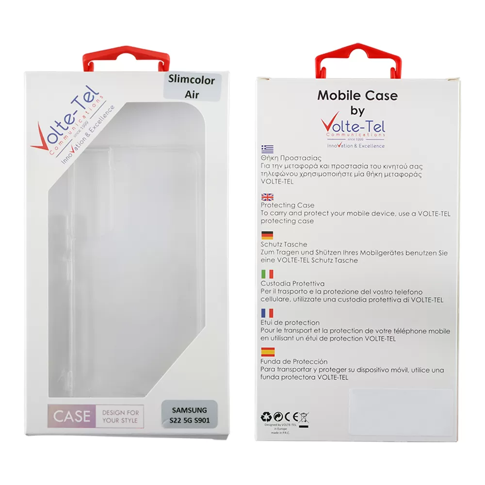 VOLTE-TEL ΘΗΚΗ SAMSUNG S22 5G S901 6.1" SLIMCOLOR AIR TPU CAMERA GUARD ΔΙΑΦΑΝΗ - Image 7