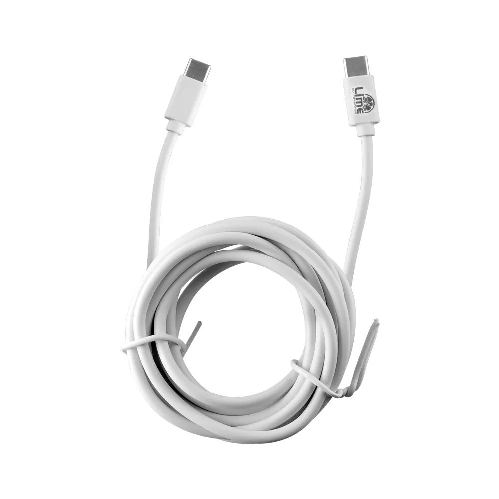 LIME USB-C TYPE C TO USB-C TYPE C 4.0A ΦΟΡΤΙΣΗΣ-DATA 2m LCC02 68W WHITE - Image 2