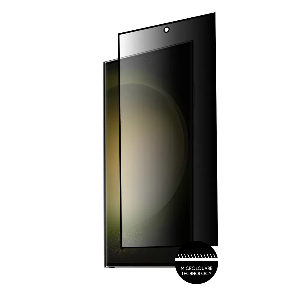 IDOL 1991 PRIVACY ANTISPY TEMPERED GLASS SAMSUNG S23 ULTRA 5G S918 6.8in 9H 0.25mm 3D SEMI CURVED EDGE GLUE BLACK - Image 3