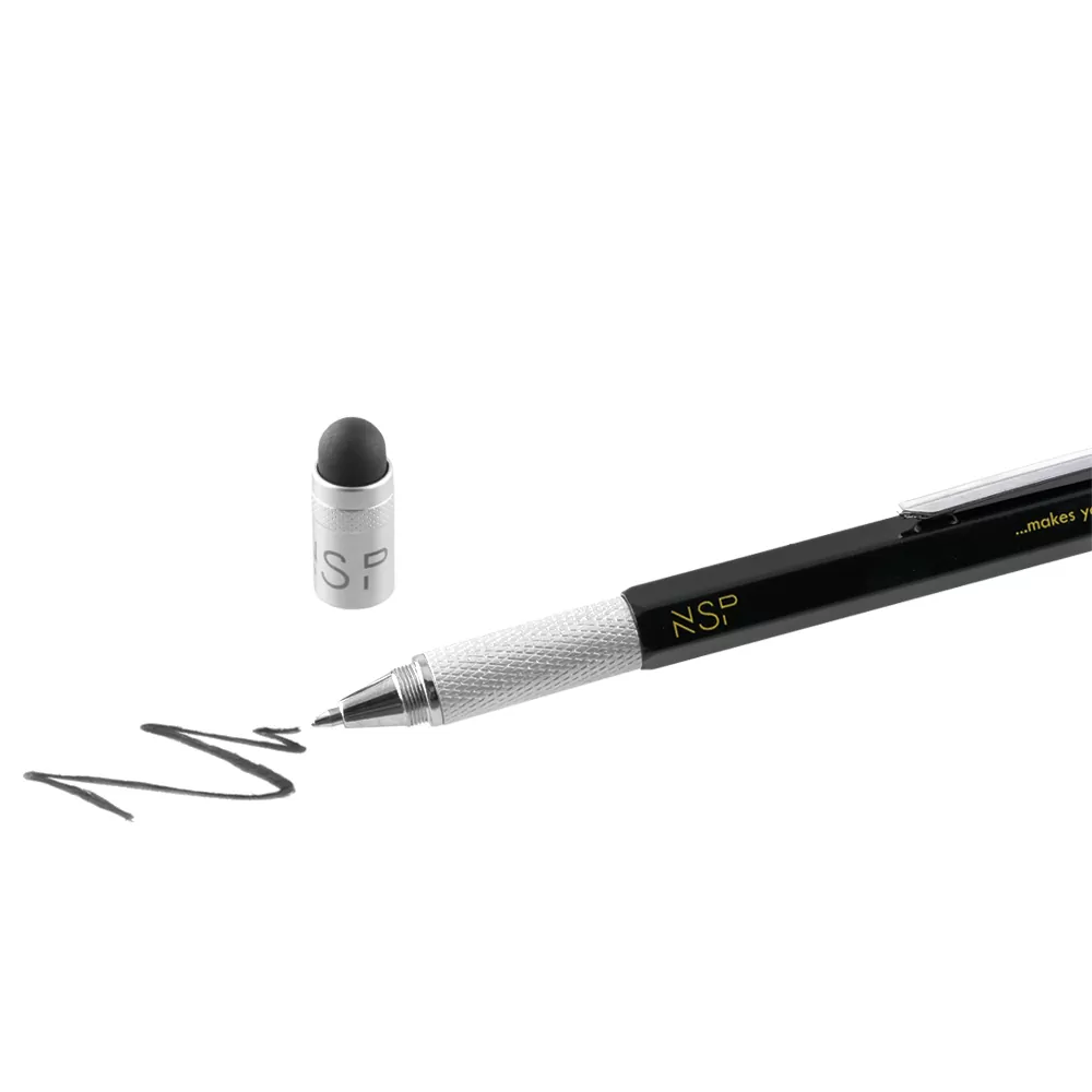 NSP ΣΤΥΛΟ 7 IN 1 METALLIC MULTI-TOOL PEN BLACK - Image 6