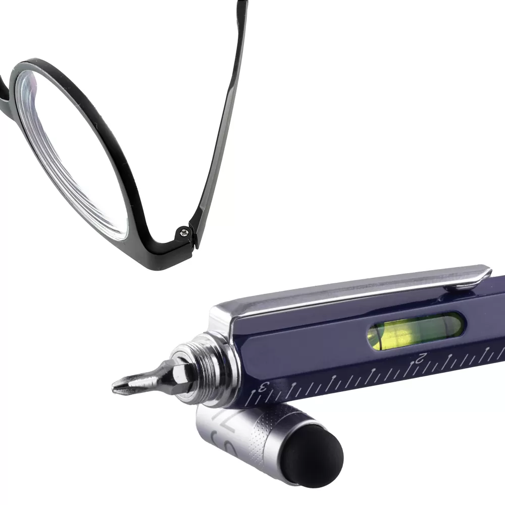 NSP ΣΤΥΛΟ 7 IN 1 METALLIC MULTI-TOOL PEN BLUE - Image 9