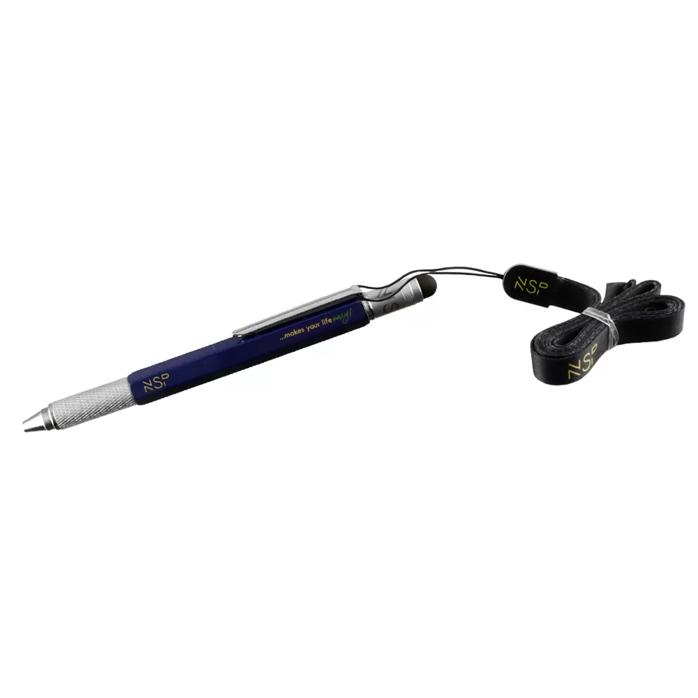 NSP ΣΤΥΛΟ 7 IN 1 METALLIC MULTI-TOOL PEN BLUE - Image 12