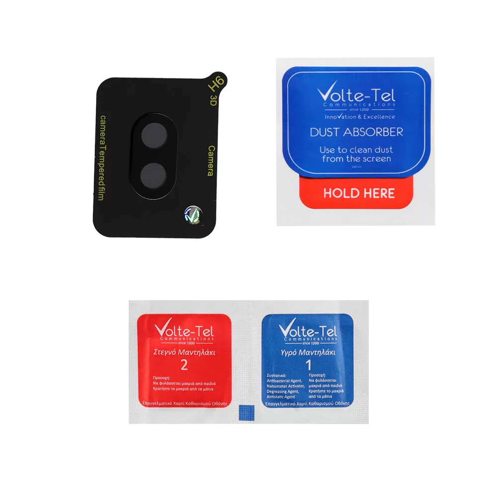 VOLTE-TEL CAMERA GLASS SAMSUNG A04e A042 6.5in 9H 0.25mm 3D CURVED BLACK - Image 4
