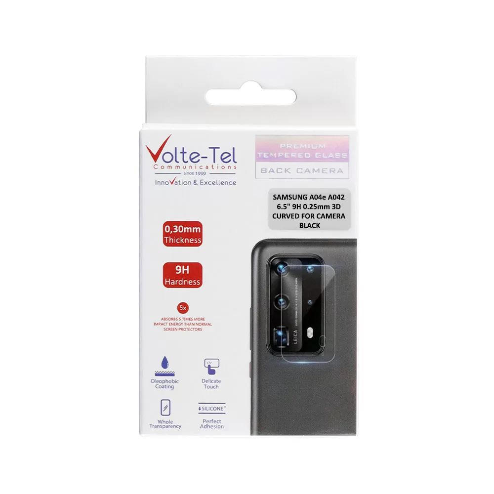VOLTE-TEL CAMERA GLASS SAMSUNG A04e A042 6.5in 9H 0.25mm 3D CURVED BLACK - Image 7