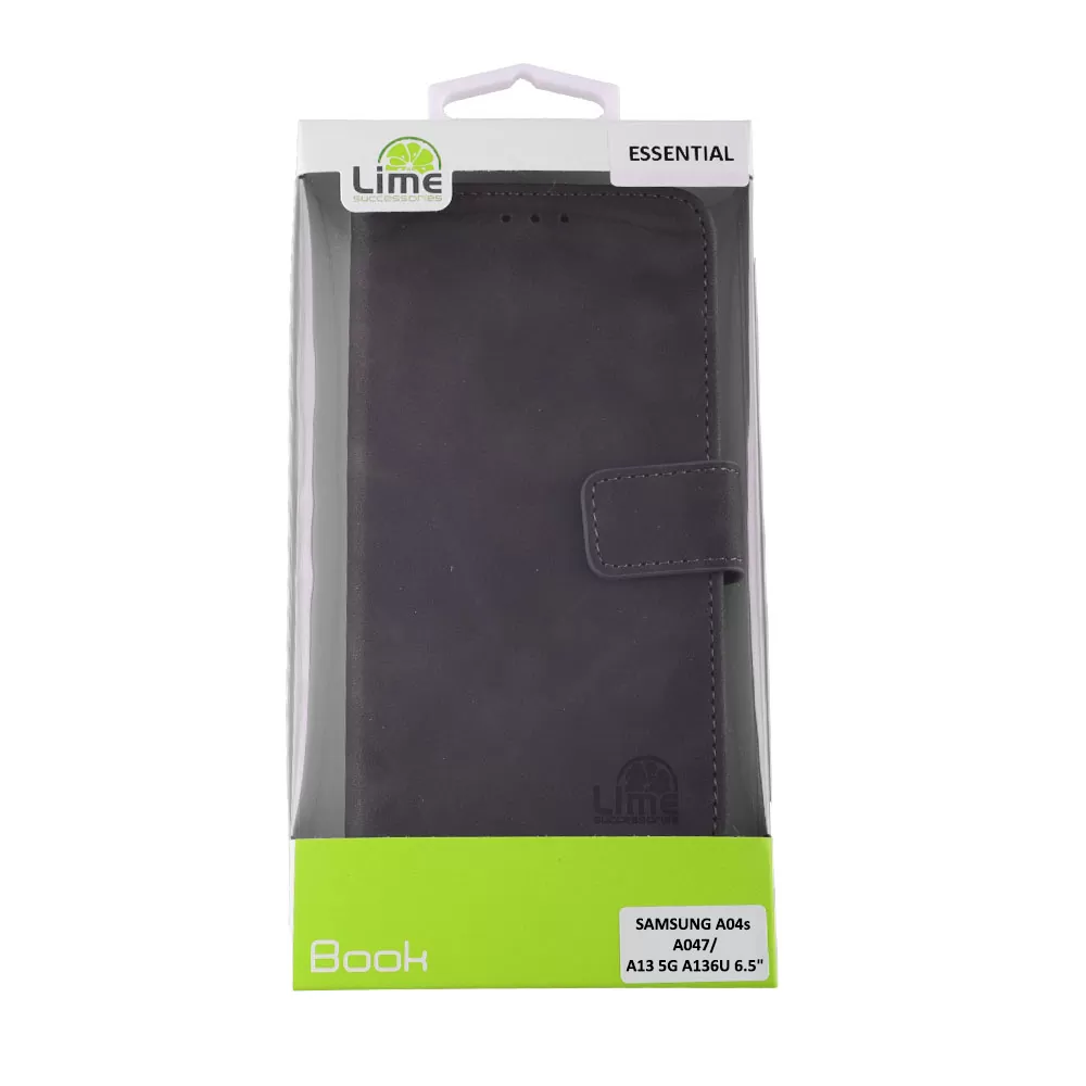 LIME ESSENTIAL ΘΗΚΗ SAMSUNG A04s A047/A13 5G A136U 6.5in  MAGNET BOOK STAND CLIP GREY - Image 5