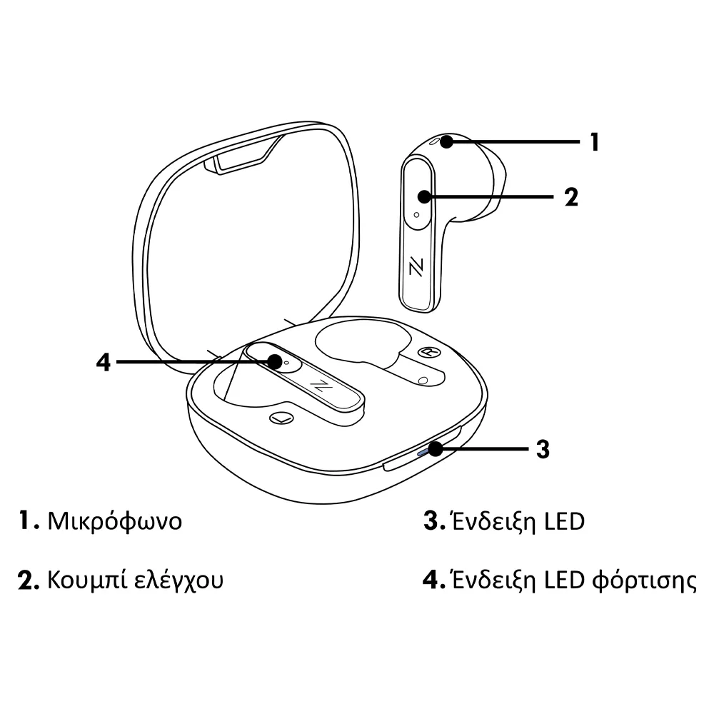 NSP BLUETOOTH STEREO BN510W NSPODS TWS HEADSET V5.3 ΜΕ ΘΗΚΗ ΦΟΡΤΙΣΗΣ - ΜΕΤΑΦΟΡΑΣ WHITE - Image 7
