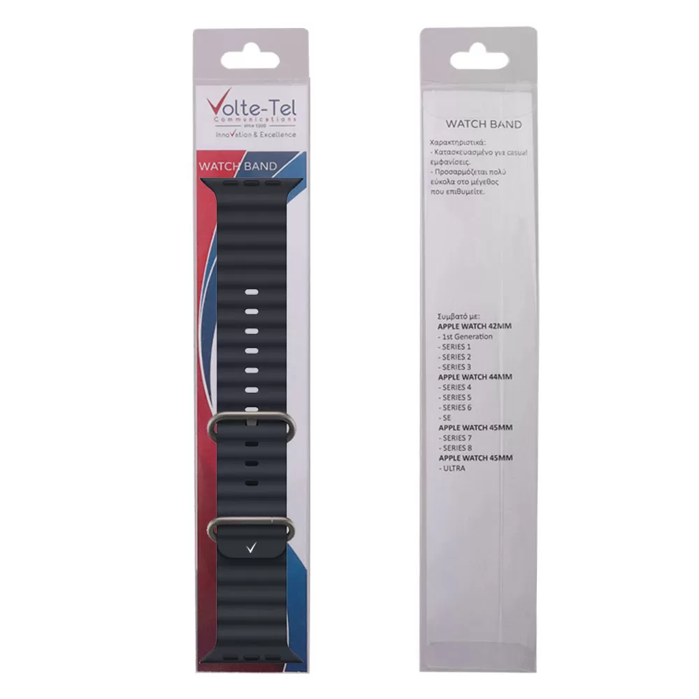 VOLTE-TEL VT107 ΛΟΥΡΑΚΙ ΡΟΛΟΓΙΟΥ ΣΥΜΒΑΤΟ ΜΕ APPLE WATCH 42/44/45/46/49mm OCEAN BAND LOOP DARK BLUE - Image 5