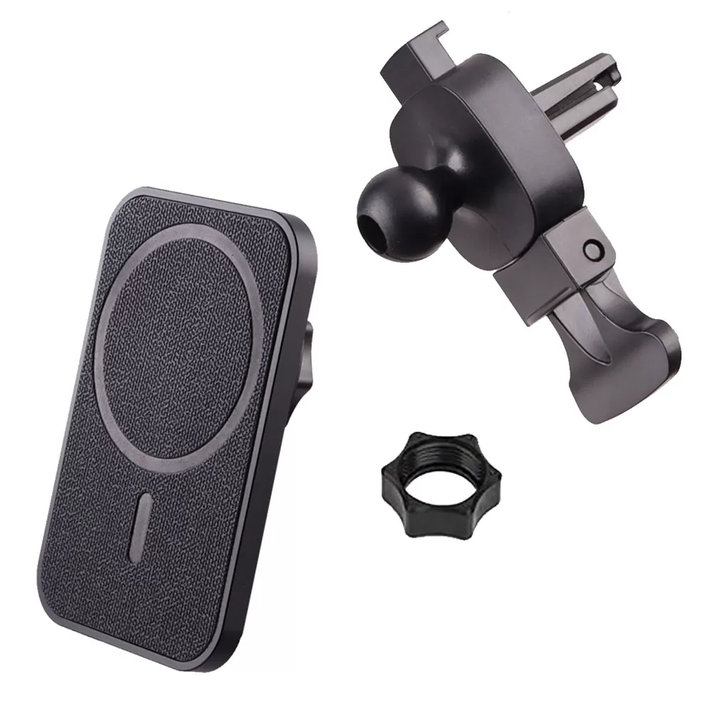 NSP N20 WIRELESS CAR CHARGER MAGSAFE 15W ALUMINIUM ALLOY USB-C 1m BLACK - Image 2