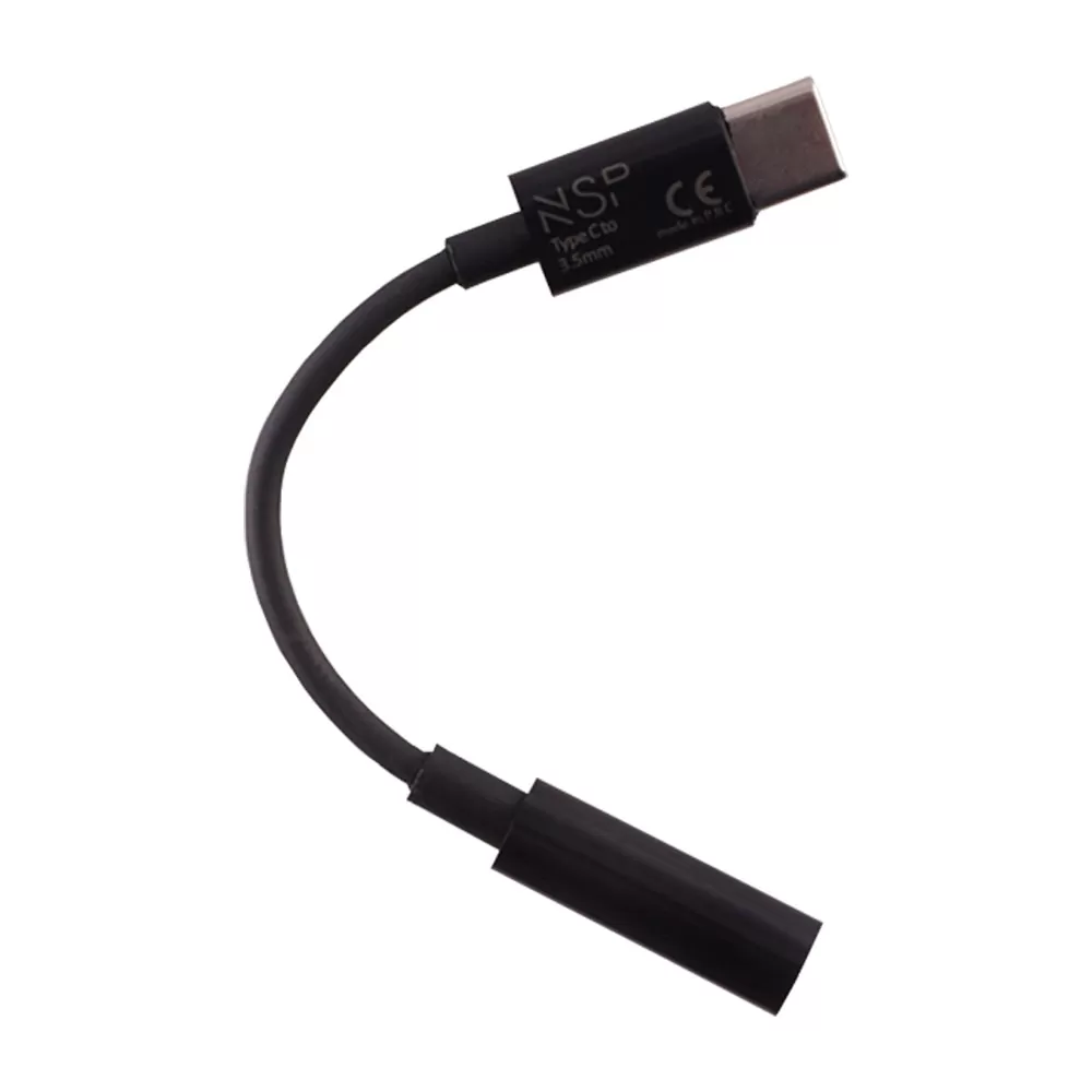NSP ΚΑΛΩΔΙΟ ΜΕΤΑΤΡΟΠΕΑΣ TYPE C TO 3.5mm JACK FEMALE 11CM BLACK - Image 2