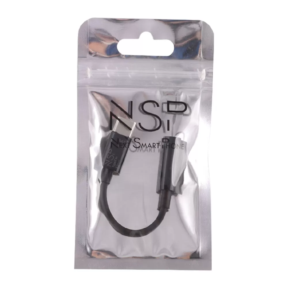 NSP ΚΑΛΩΔΙΟ ΜΕΤΑΤΡΟΠΕΑΣ TYPE C TO 3.5mm JACK FEMALE 11CM BLACK - Image 4