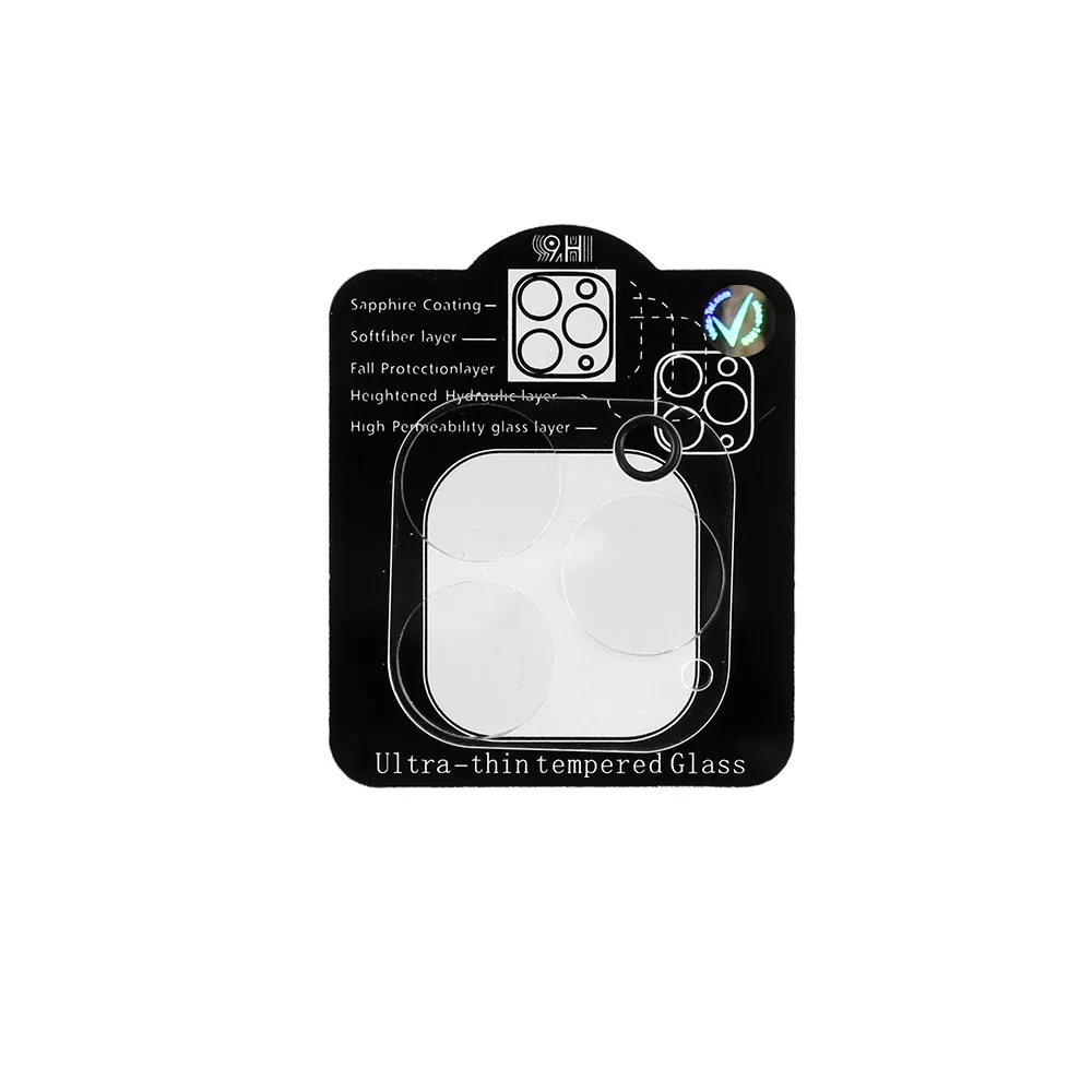 VOLTE-TEL CAMERA GLASS IPHONE 15 PRO 6.1in/15 PRO MAX 6.7in 9H 0.25mm 3D CURVED TRANSPARENT - Image 3