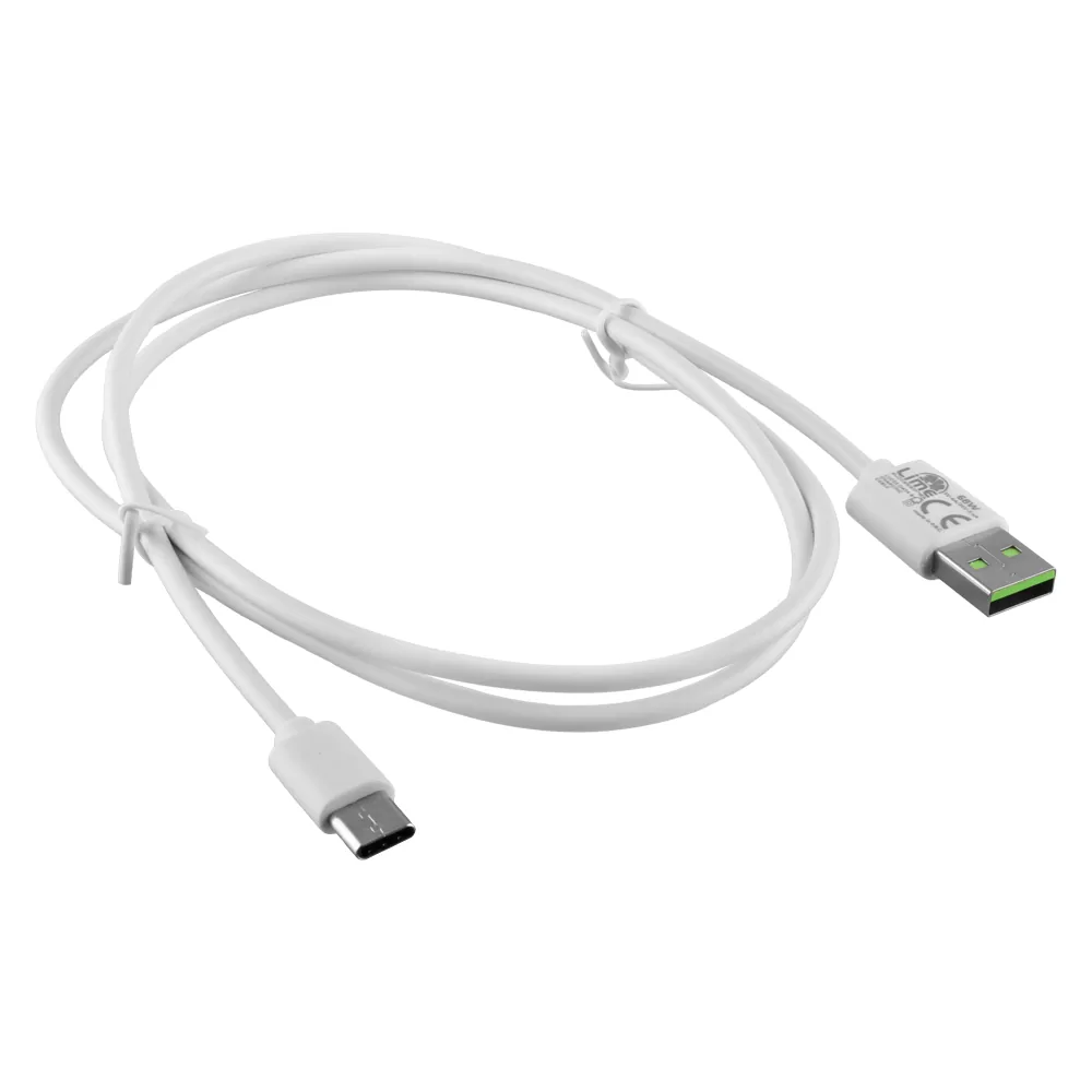 LIME USB-C TYPE C LONG TO USB-A 4A ΦΟΡΤΙΣΗΣ-DATA 1m LUC03 68W WHITE - Image 2