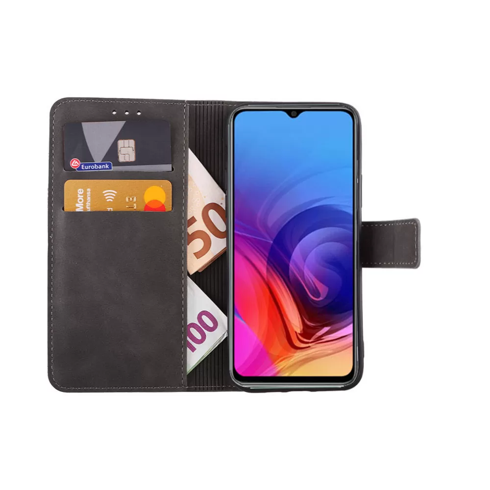 LIME ESSENTIAL ΘΗΚΗ SAMSUNG A15 4G A155/A15 5G A156 6.4in  MAGNET BOOK STAND CLIP GREY - Image 2